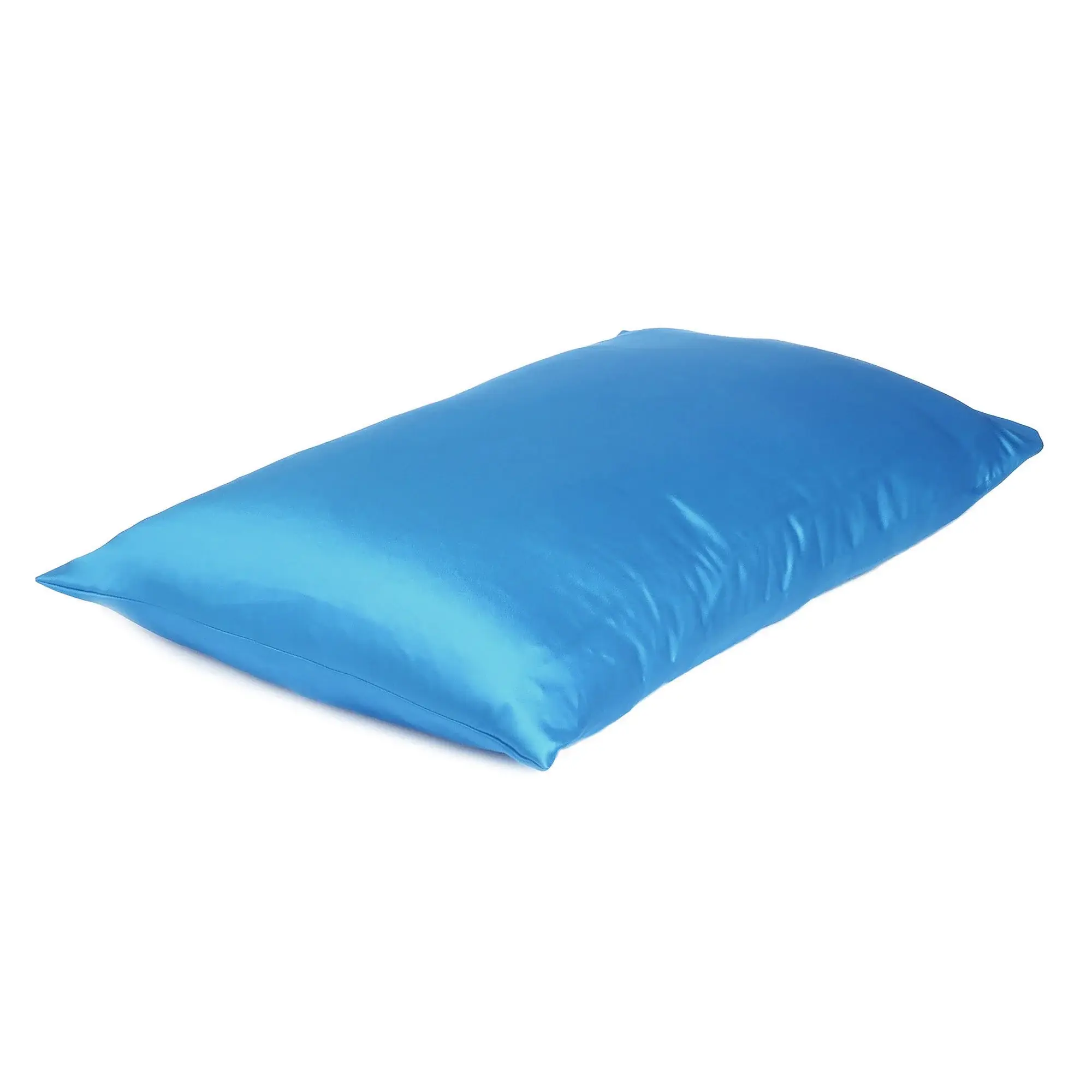 Bright Blue Dreamy Set Of 2 Silky Satin Queen Pillowcases - Image 3