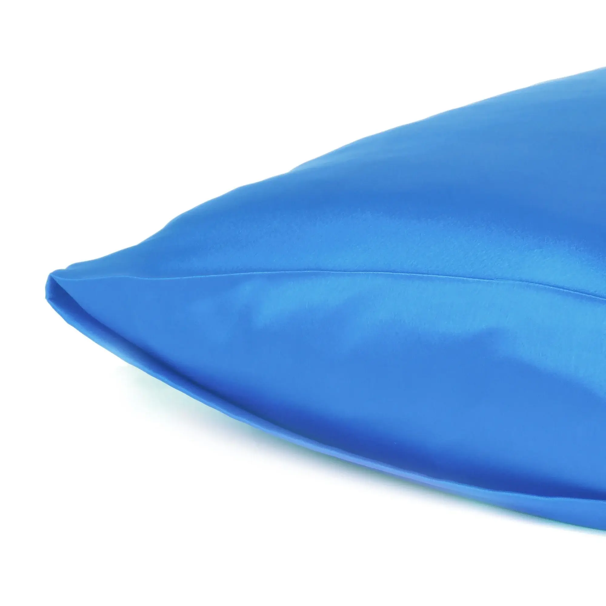 Bright Blue Dreamy Set Of 2 Silky Satin Queen Pillowcases - Image 5