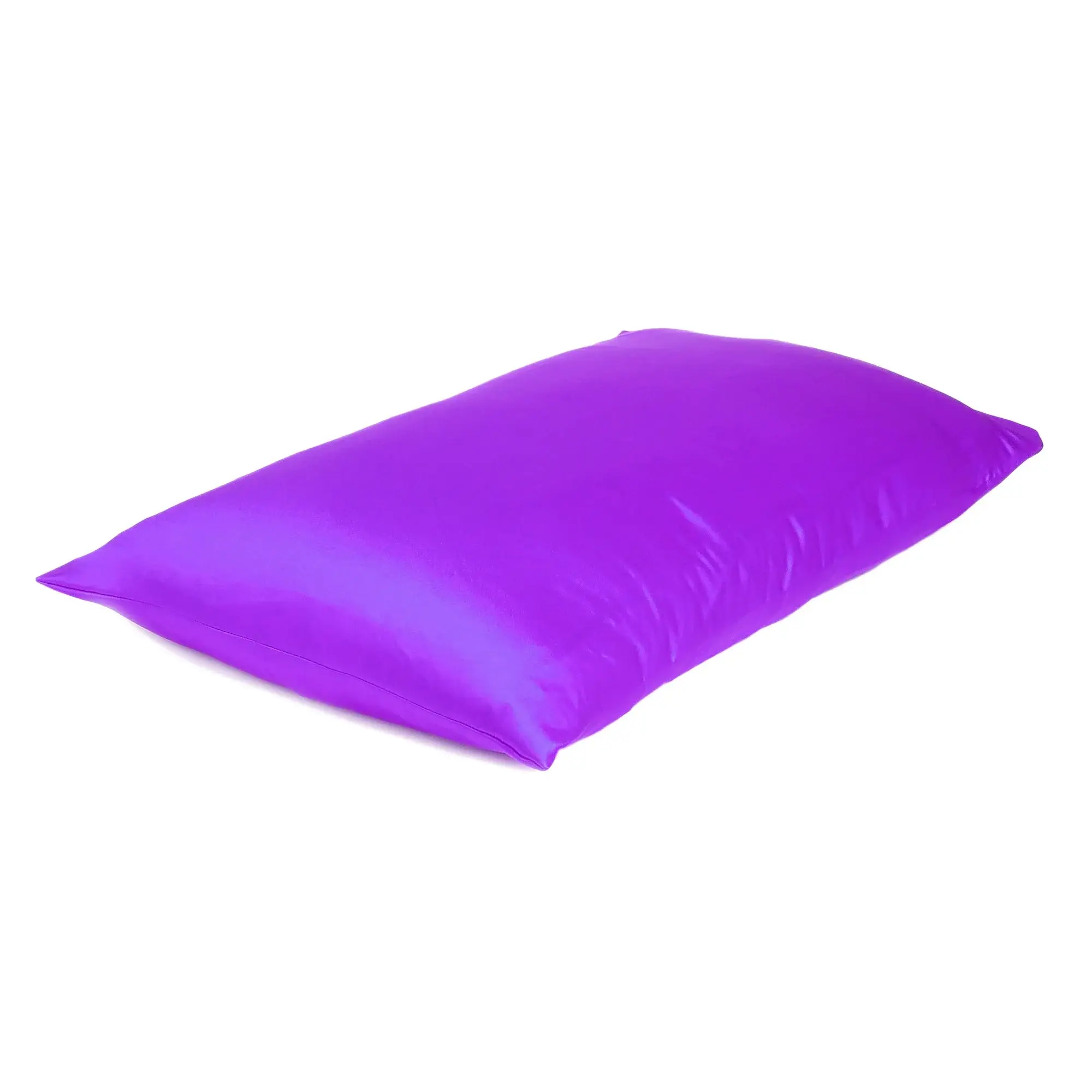 Bright Purple Dreamy Set Of 2 Silky Satin Queen Pillowcases - Image 3