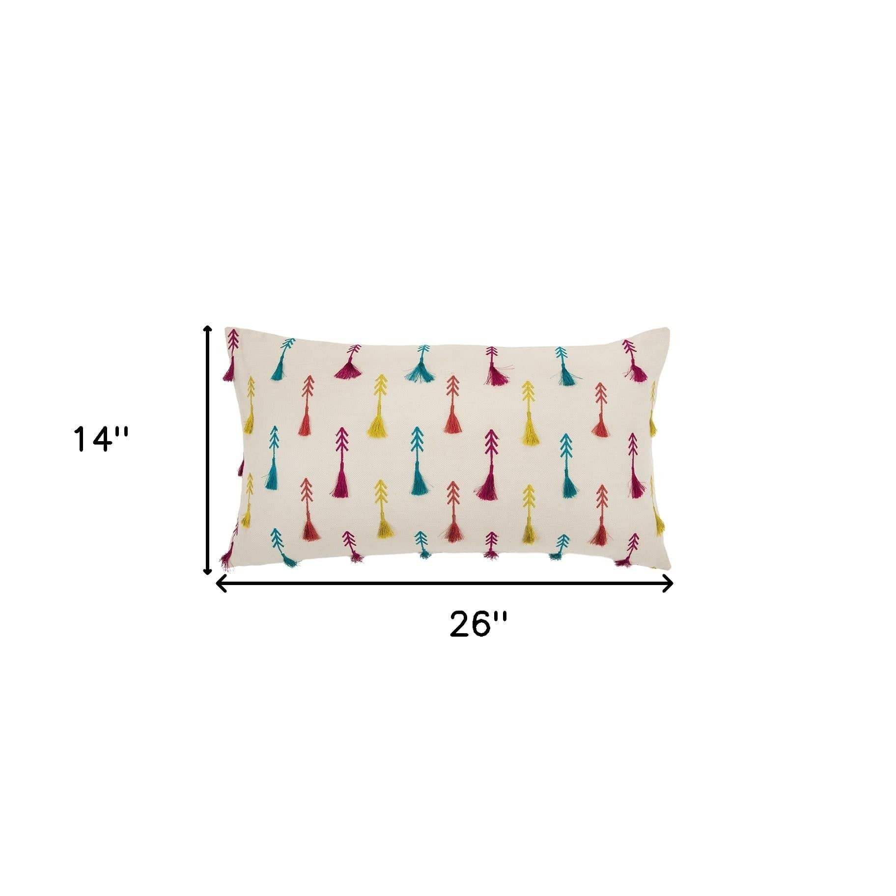 Bright Tone Feathered Arrows Lumbar Pillow - Image 6