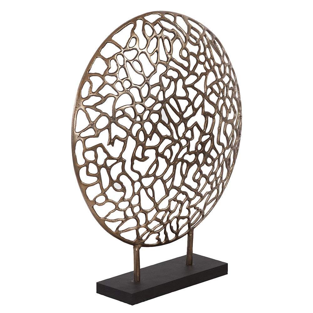 Bronze and Black Abstract Coral Sculpture - Image 3