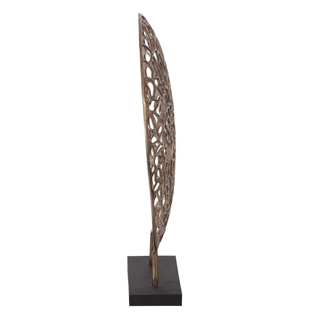 Bronze and Black Abstract Coral Sculpture - Image 4