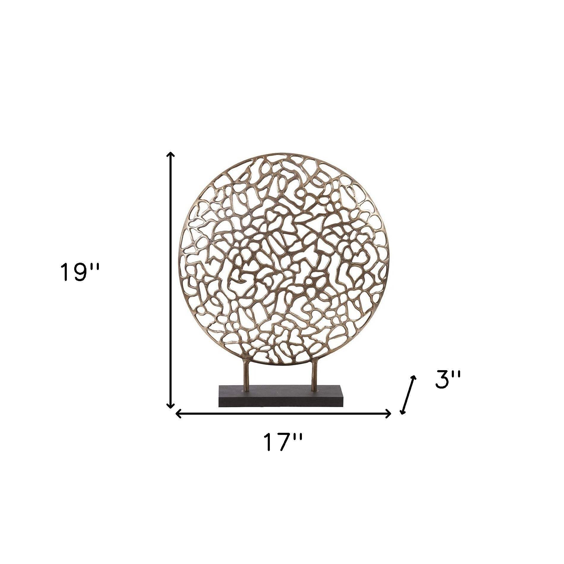 Bronze and Black Abstract Coral Sculpture - Image 5