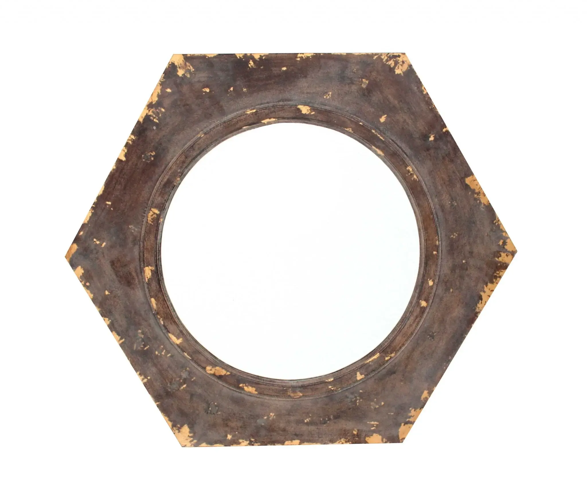 Bronze Hexagon Accent Mirror - Image 2