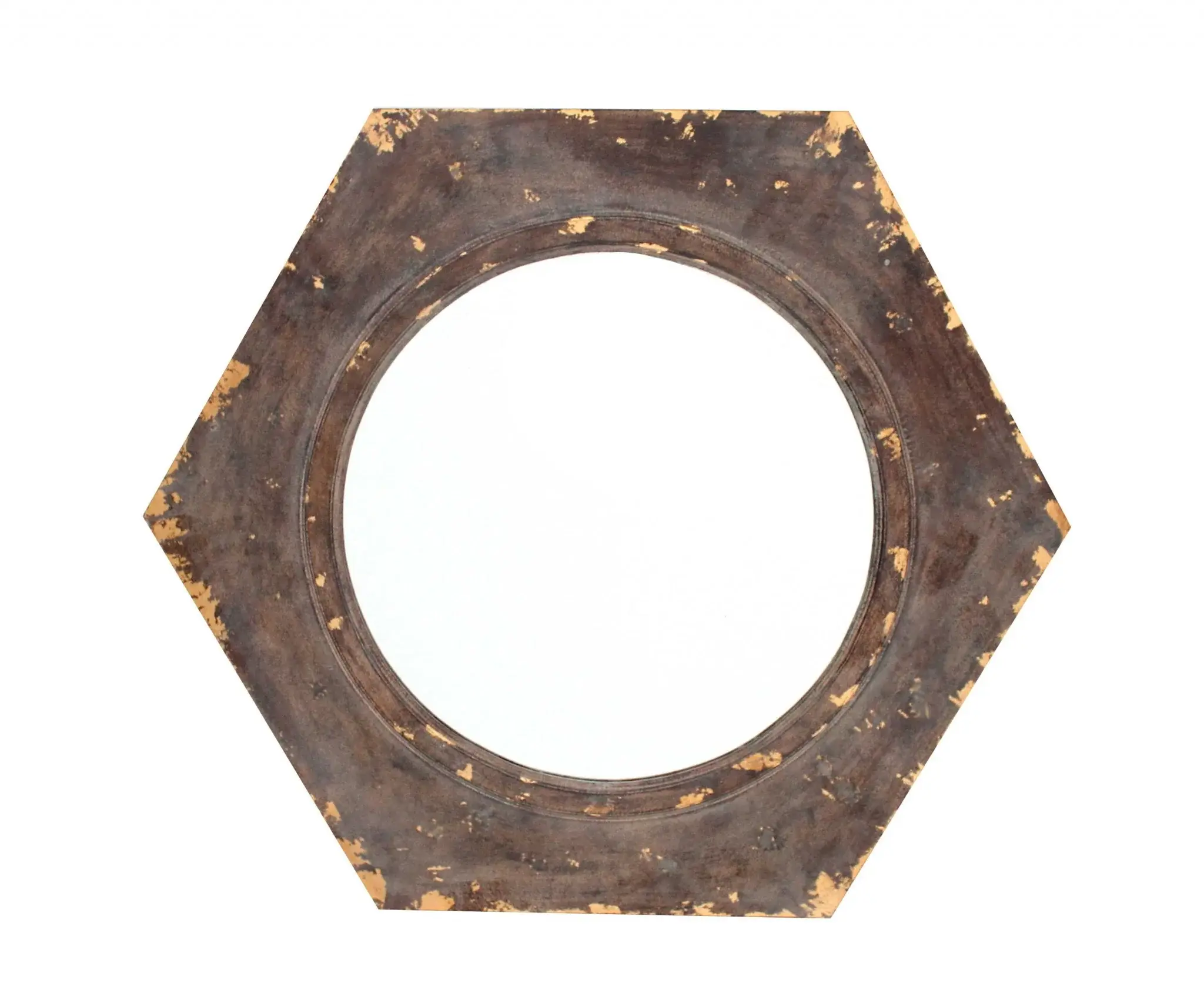 Bronze Hexagon Accent Mirror - Image 3