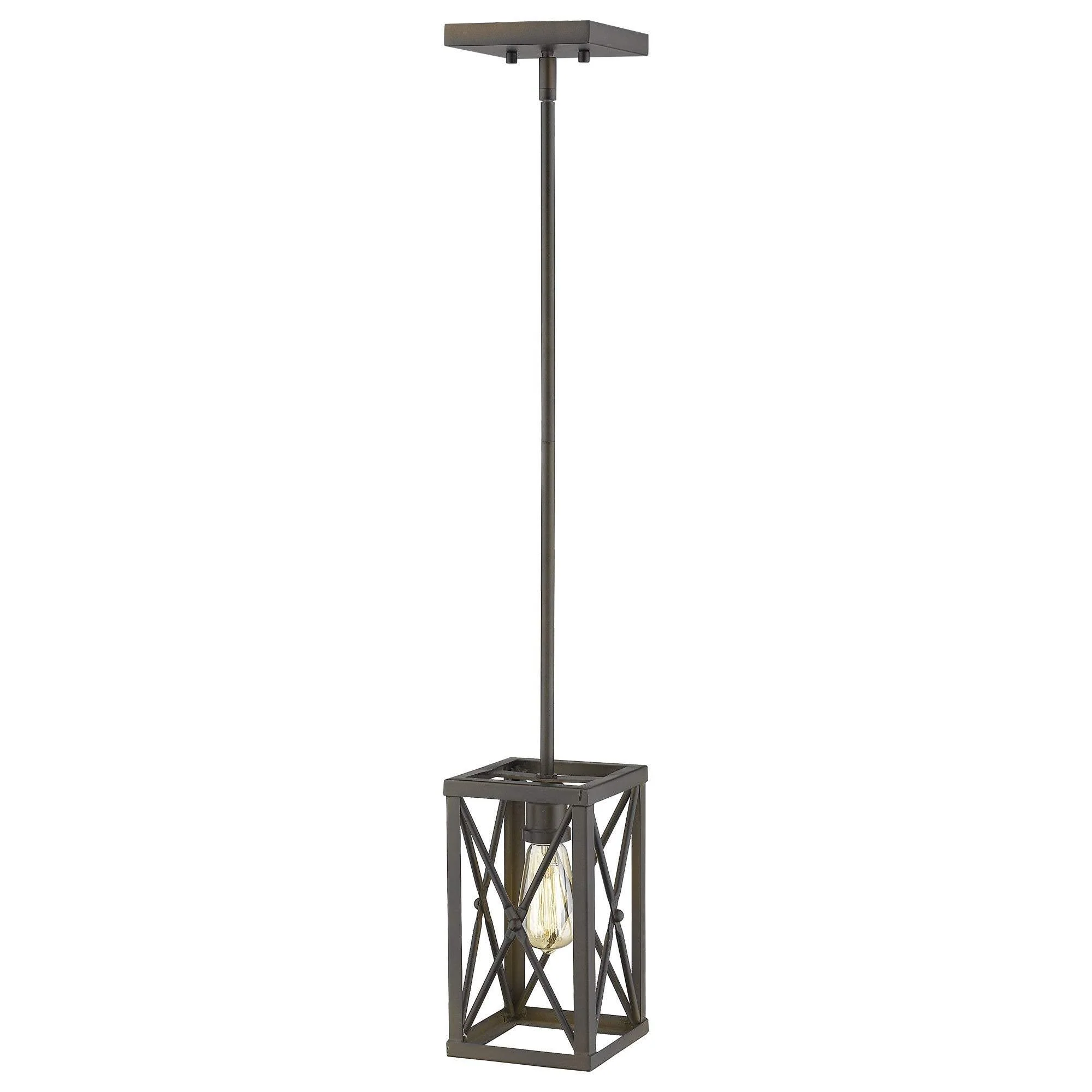 Bronze Metal Geometric Mini Pendant Hanging Light - Image 3