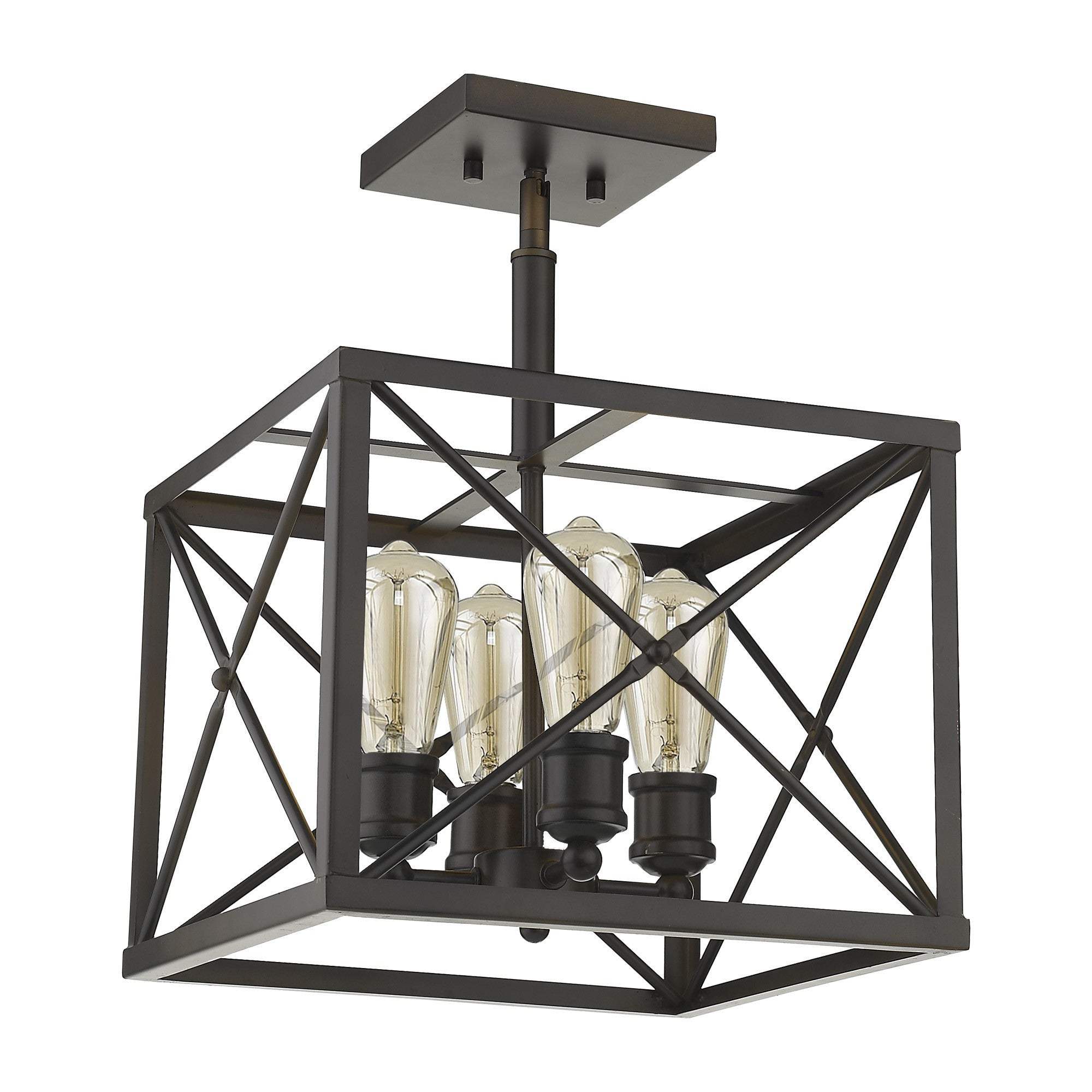 Brooklyn 4-Light Oil-Rubbed Bronze Convertible Pendant - Image 3