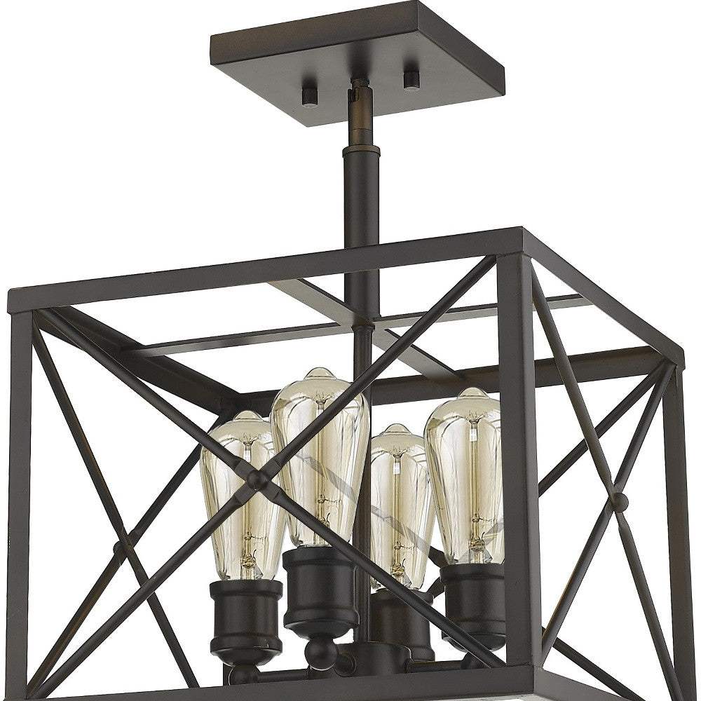 Brooklyn 4-Light Oil-Rubbed Bronze Convertible Pendant - Image 4