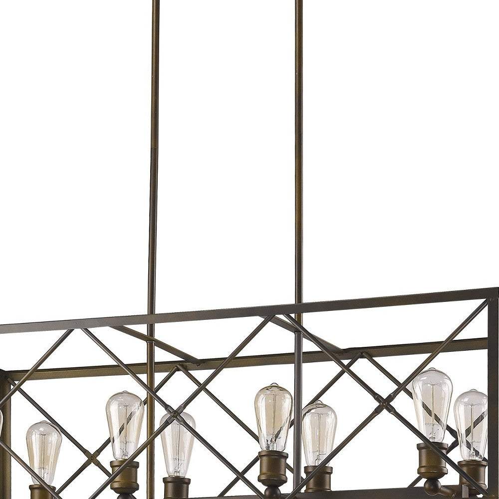 Brooklyn 8-Light Oil-Rubbed Bronze Island Pendant With Metal Framework Shade - Image 5