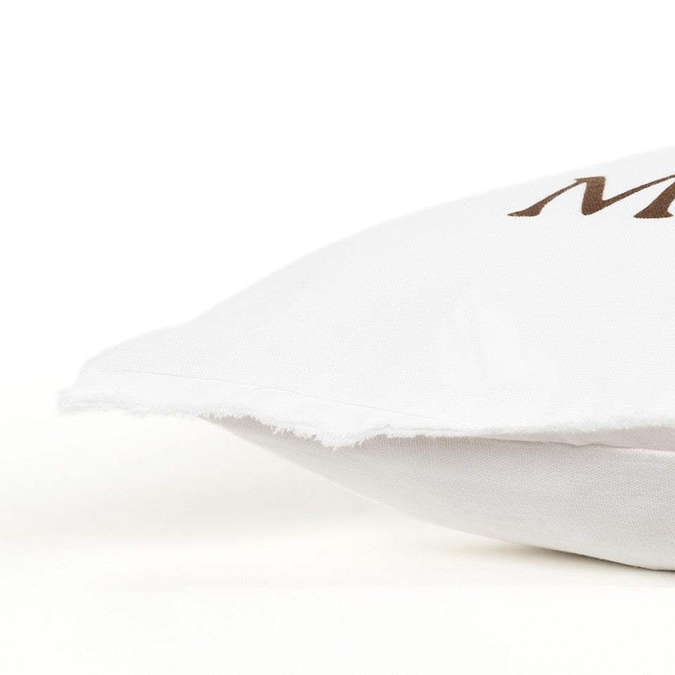 Brown and White Get Off My Nuts Modern Throw Pillow - Image 2