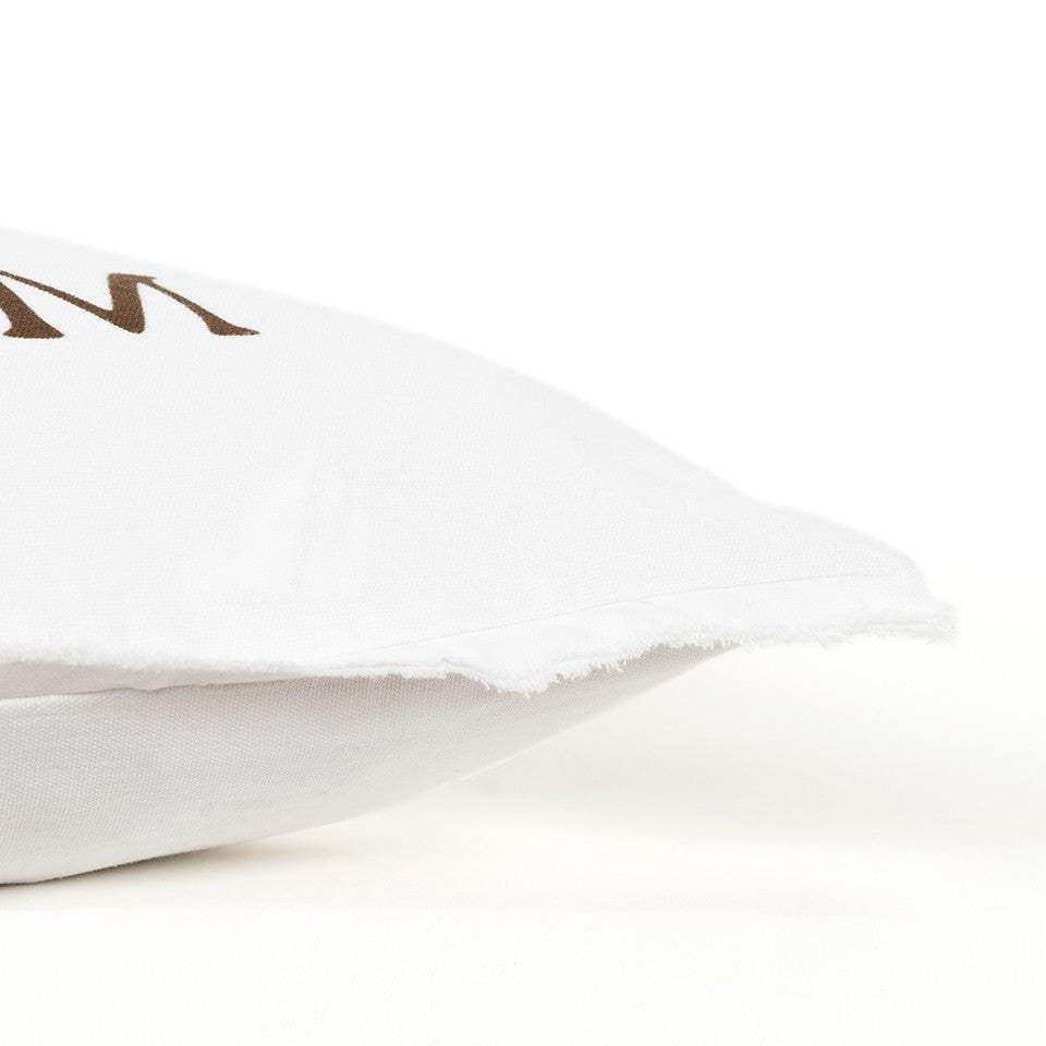 Brown and White Get Off My Nuts Modern Throw Pillow - Image 3