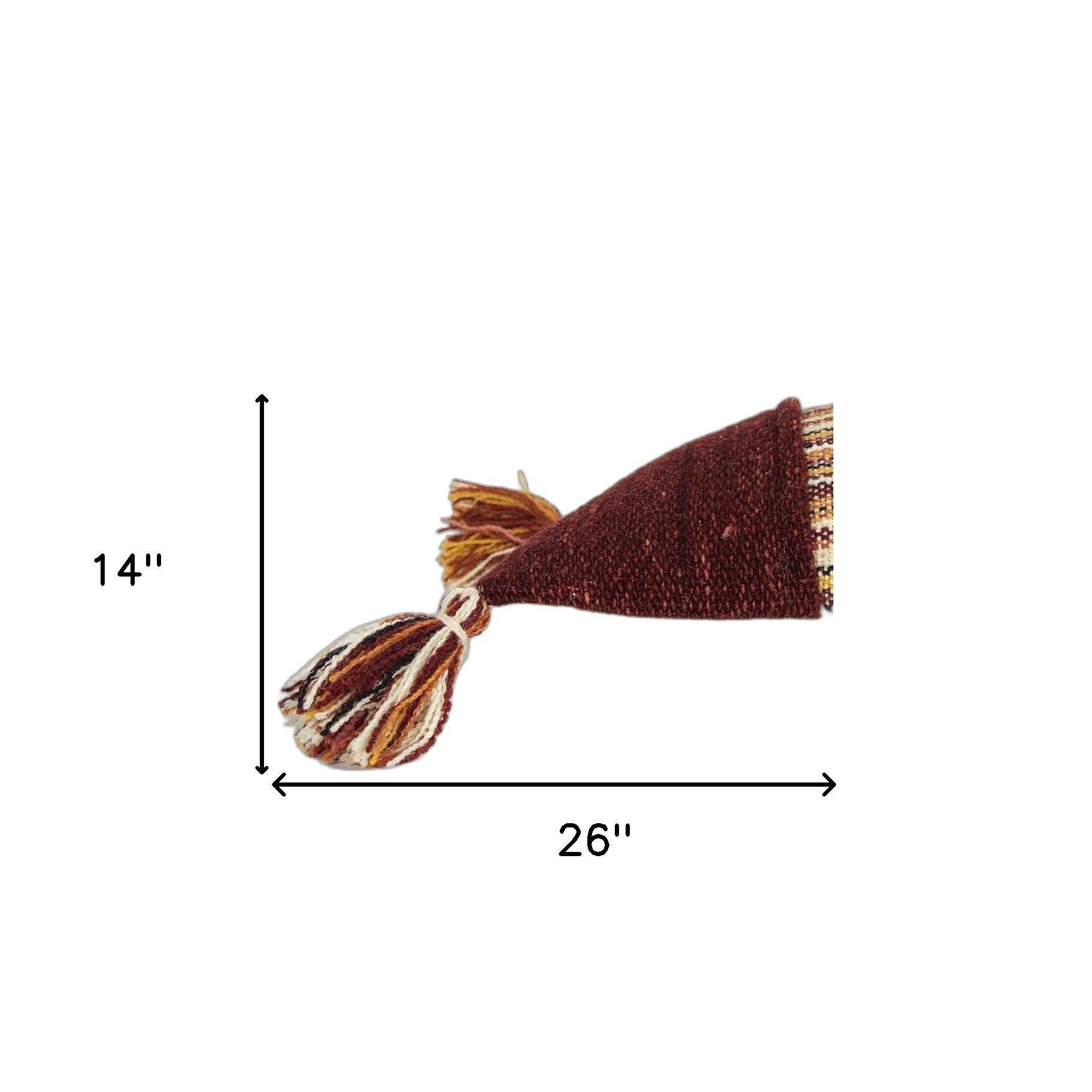 Brown Beige Color Blocked Lumbar Pillow - Image 6