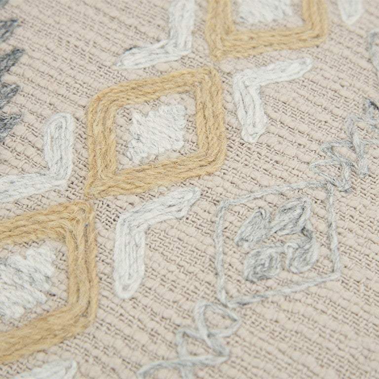 Brown Beige Tribal Embroidered Throw Pillow - Image 6