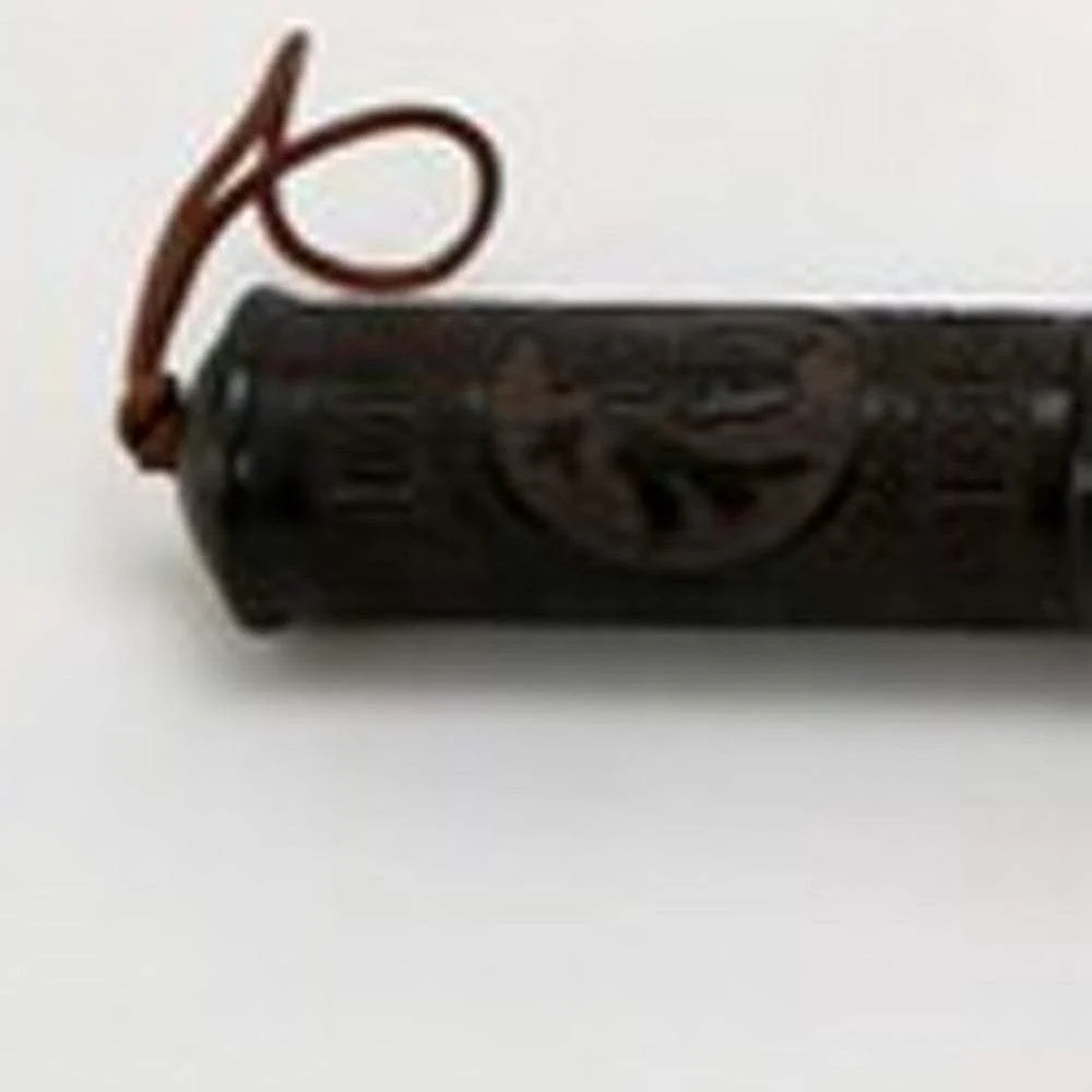 Brown Carved Scroll Wood Decorative Calligraphy Brush