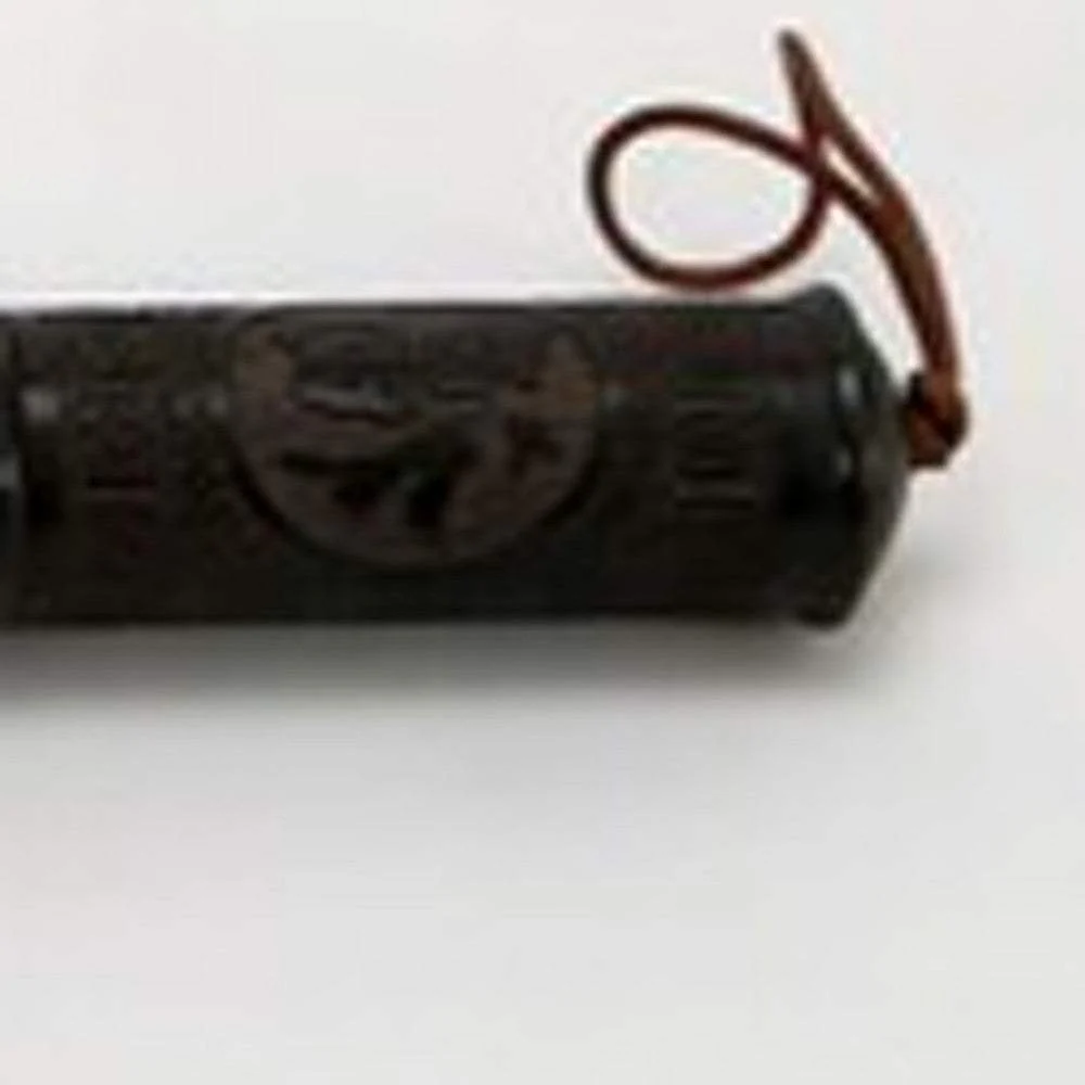 Brown Carved Scroll Wood Decorative Calligraphy Brush - Image 7