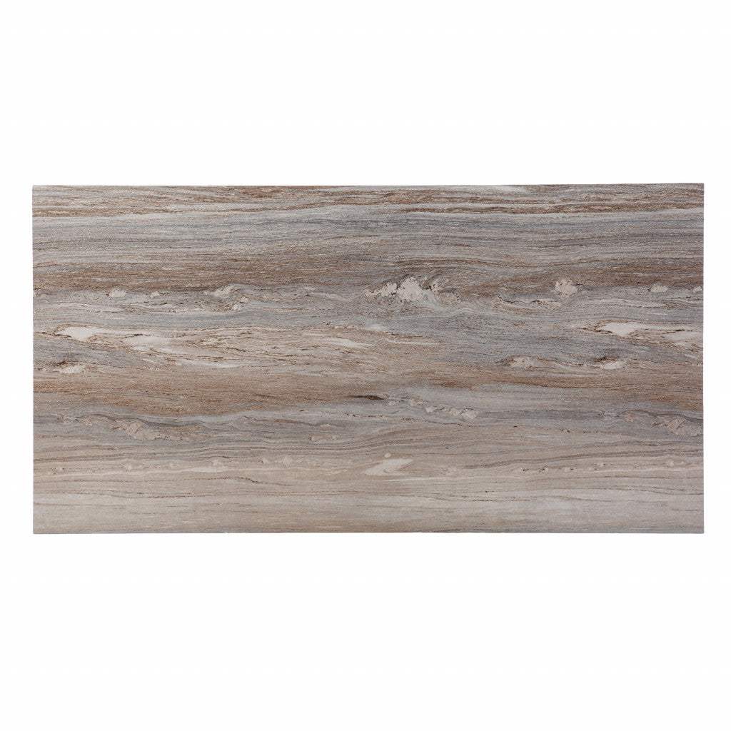 Brown Faux Marble Writing Desk - Image 5