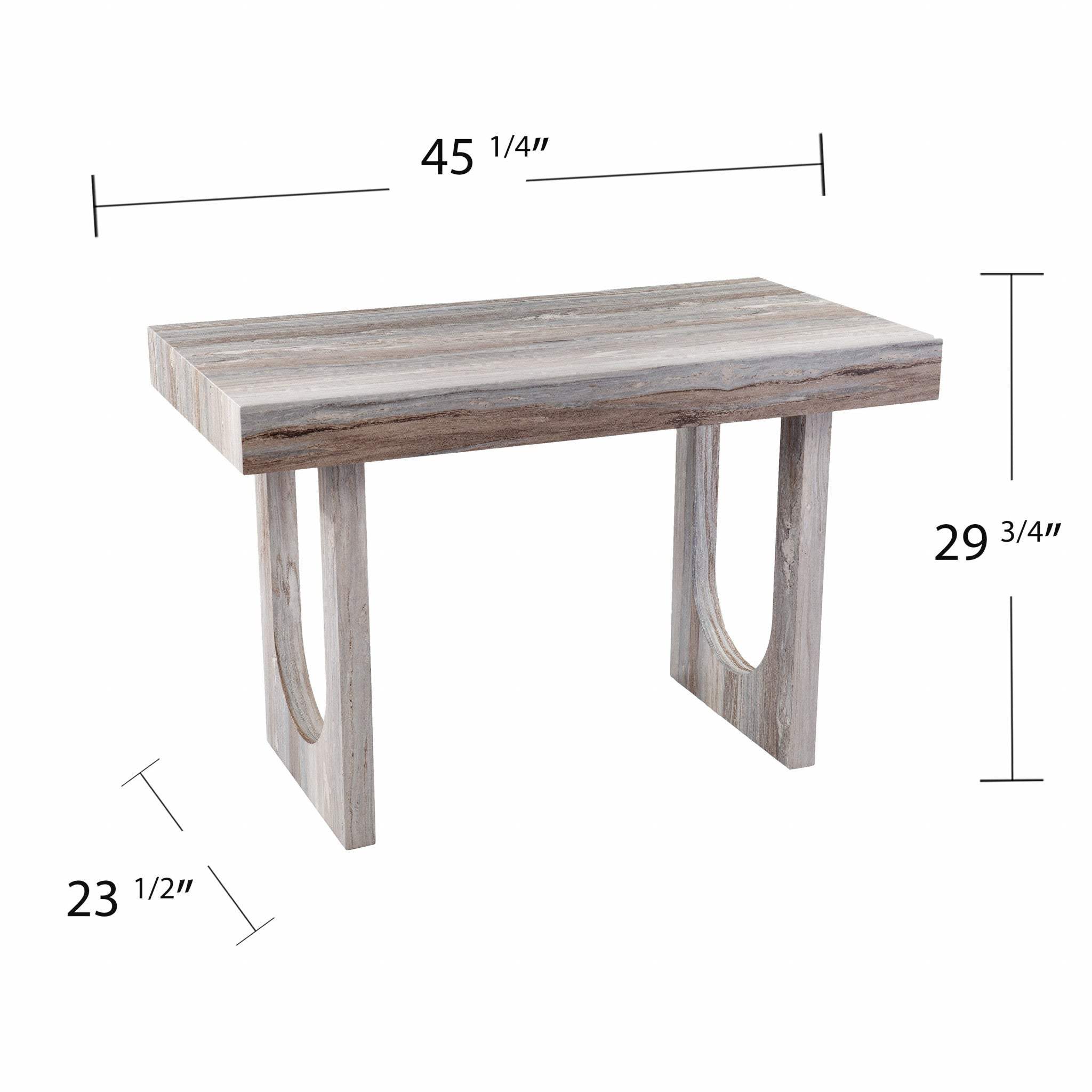 Brown Faux Marble Writing Desk - Image 8