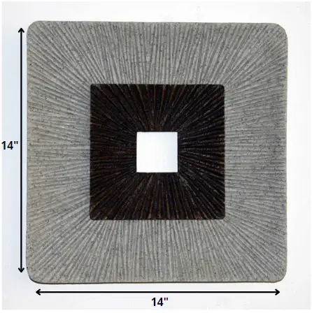 Brown & Gray Square Ribbed Minimalistic Wall Art - Image 6