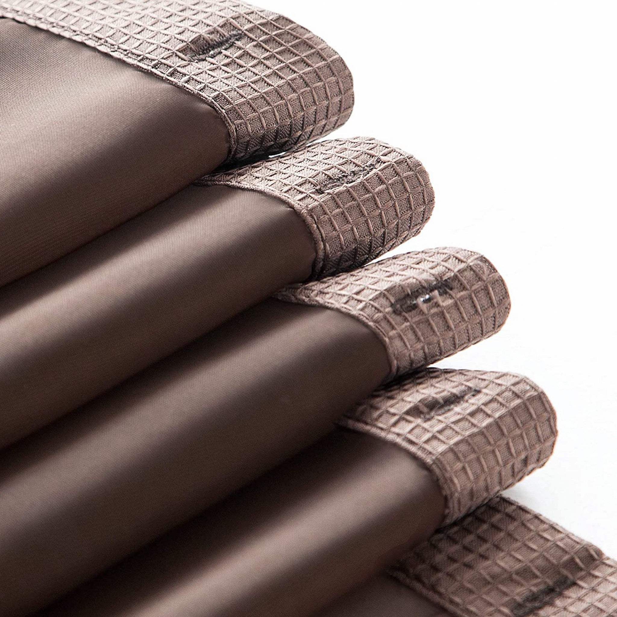 Brown Modern Grid Shower Curtain and Liner Set - Image 3