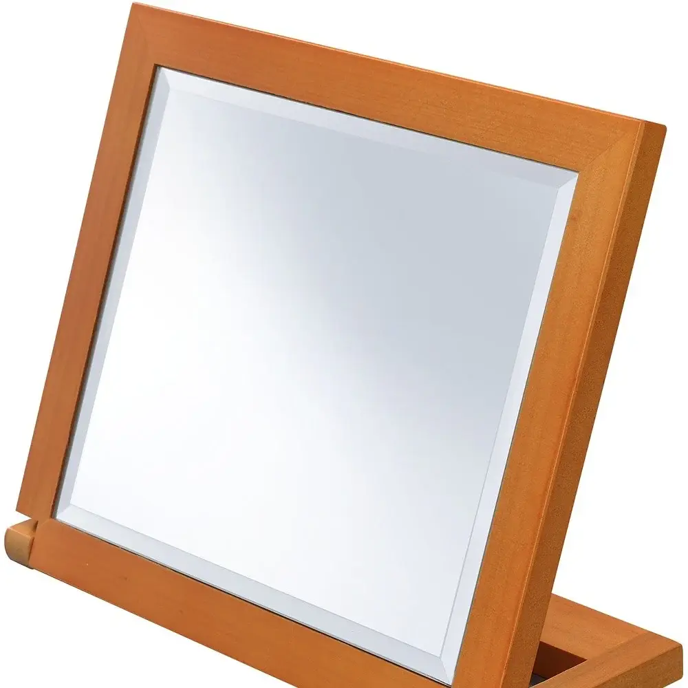 Brown Rectangle Makeup Shaving Tabletop Mirror - Image 3