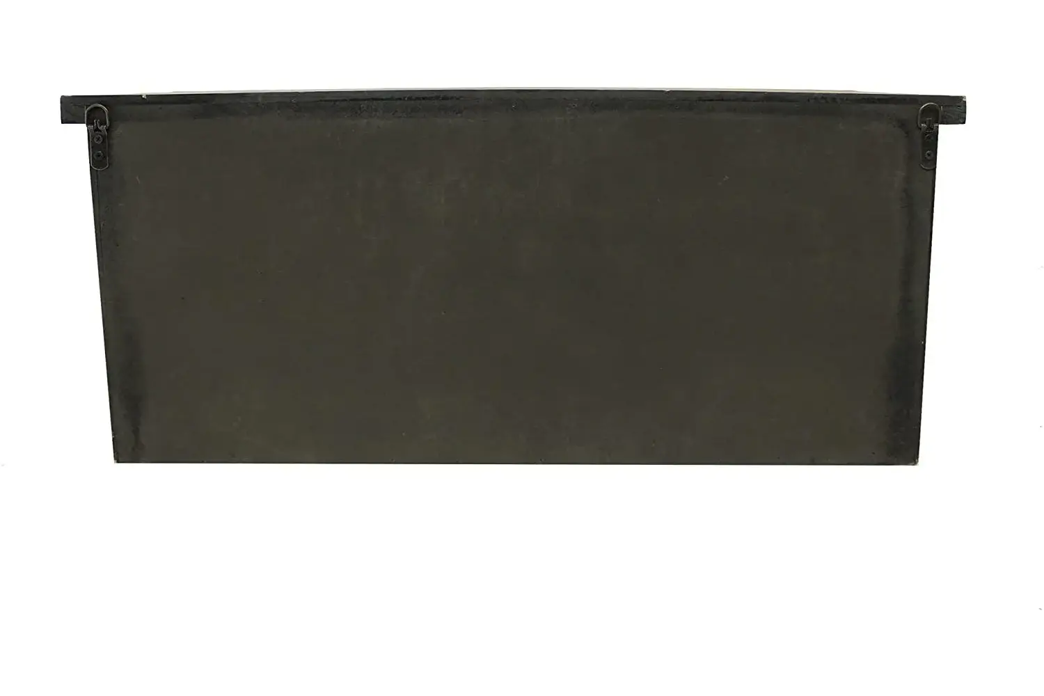 Brown Rustic Wooden Wall Shelf With 3 Drawers And Hooks - Image 5