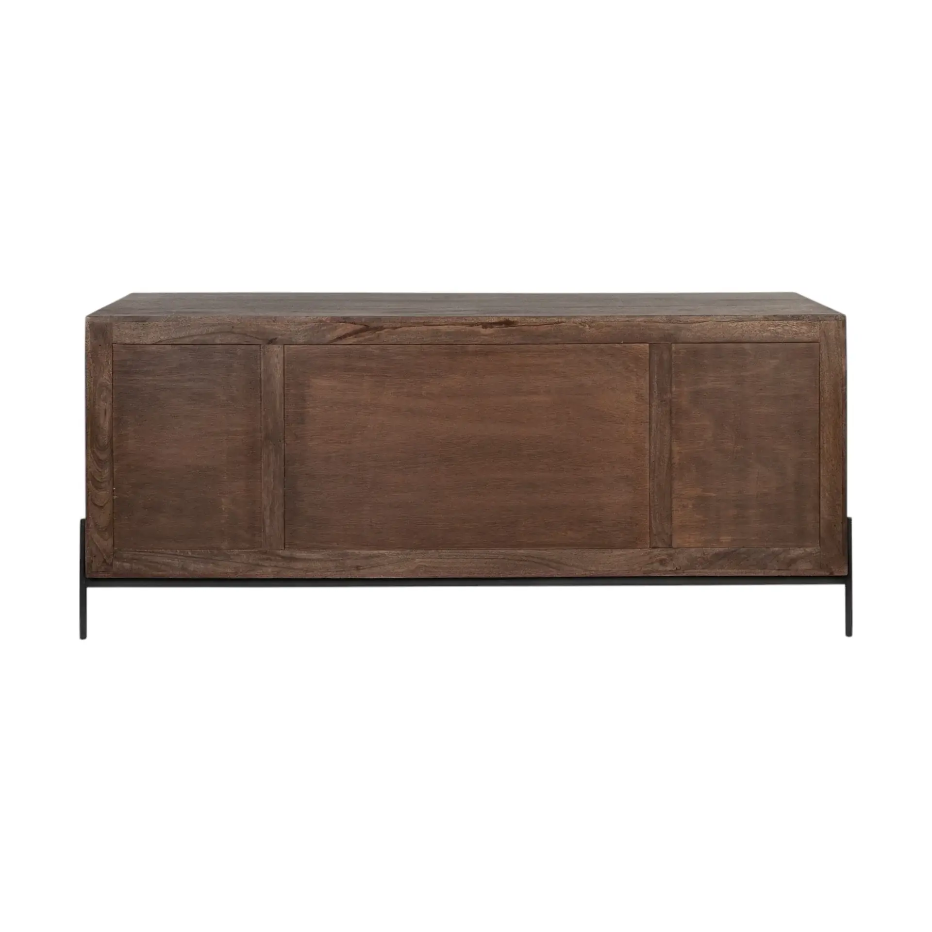 Brown Solid Wood Sideboard With 6 Drawers And 2 Cabinet Doors - Image 5