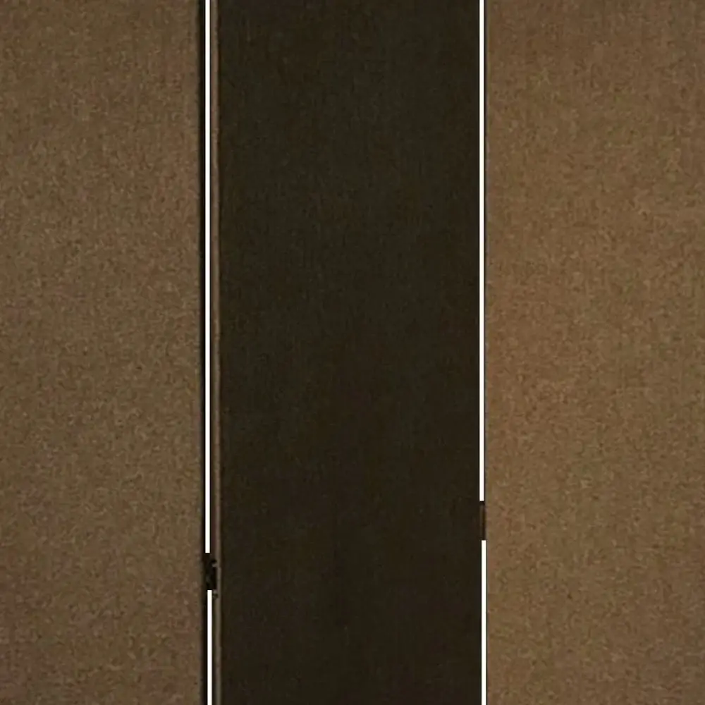 Brown Upholstered 3 Panel Room Divider Screen - Image 2
