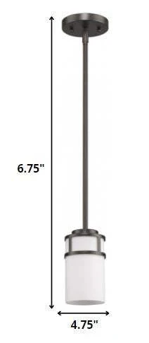 Brushed Bronze Minimalist Cylindrical Hanging Light - Image 6