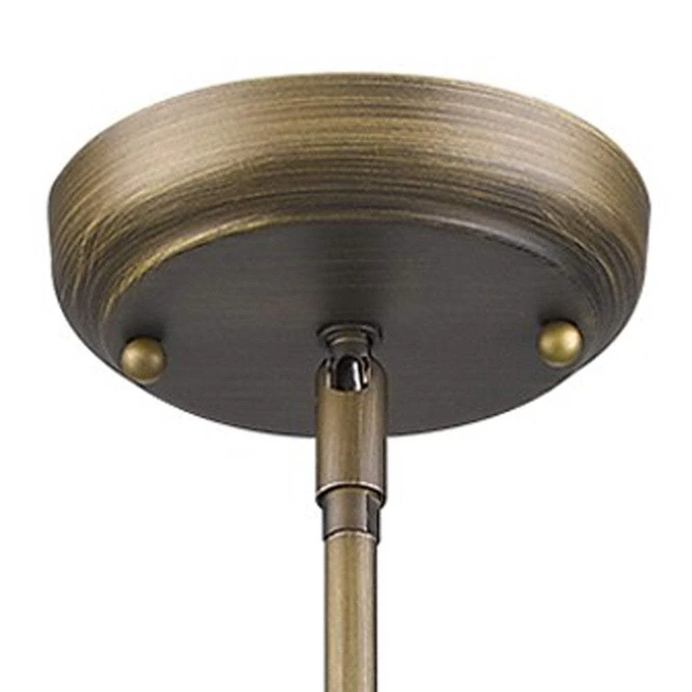 Brushed Gold Metal Hanging with Round Glass Shade - Image 4