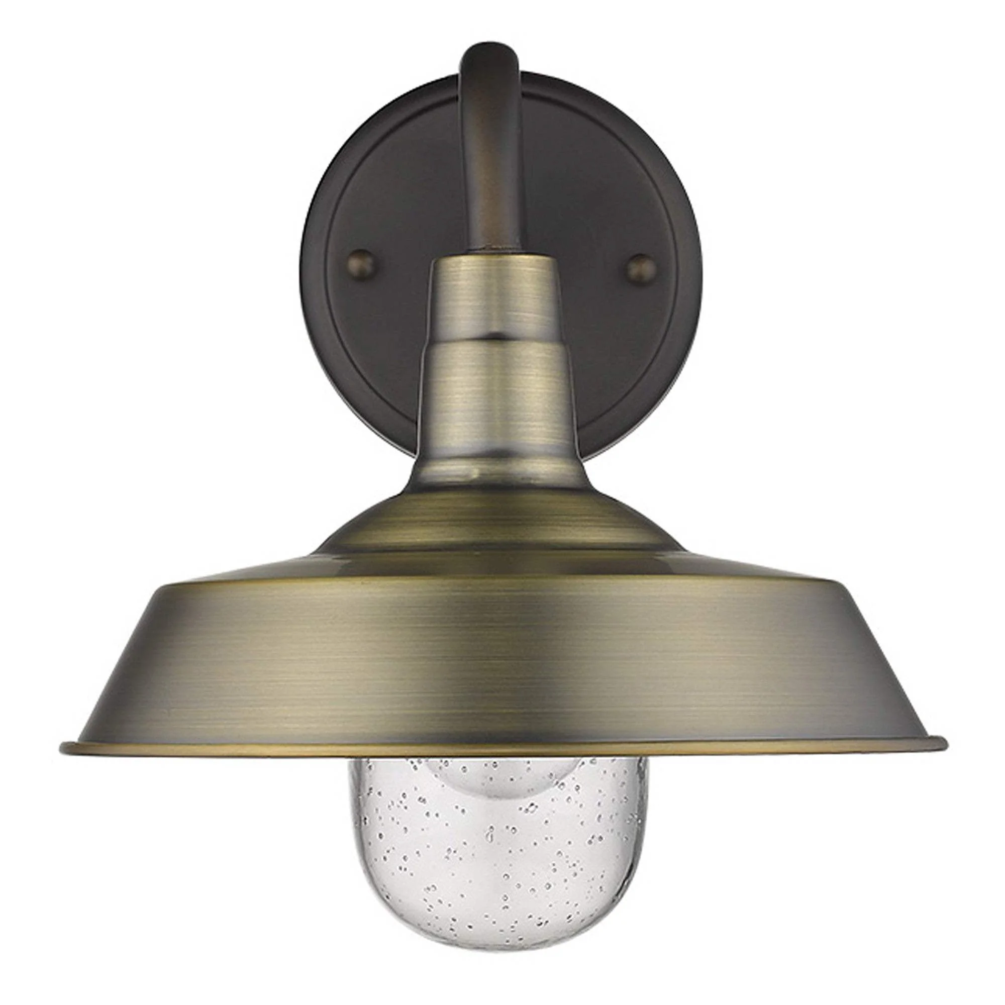 Brushed Gold Shallow Plate Shape Wall Light - Image 3
