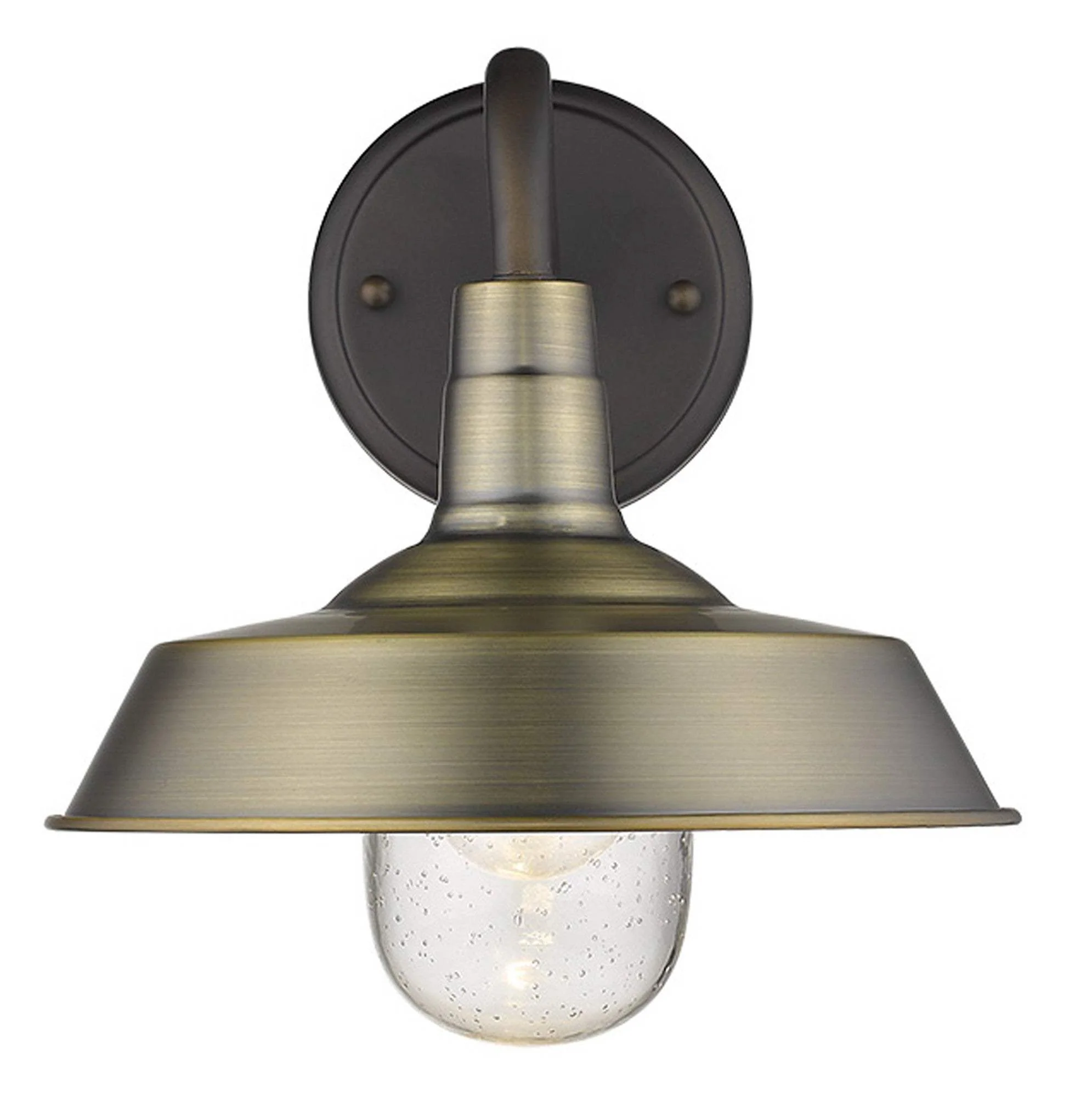 Brushed Gold Shallow Plate Shape Wall Light - Image 4