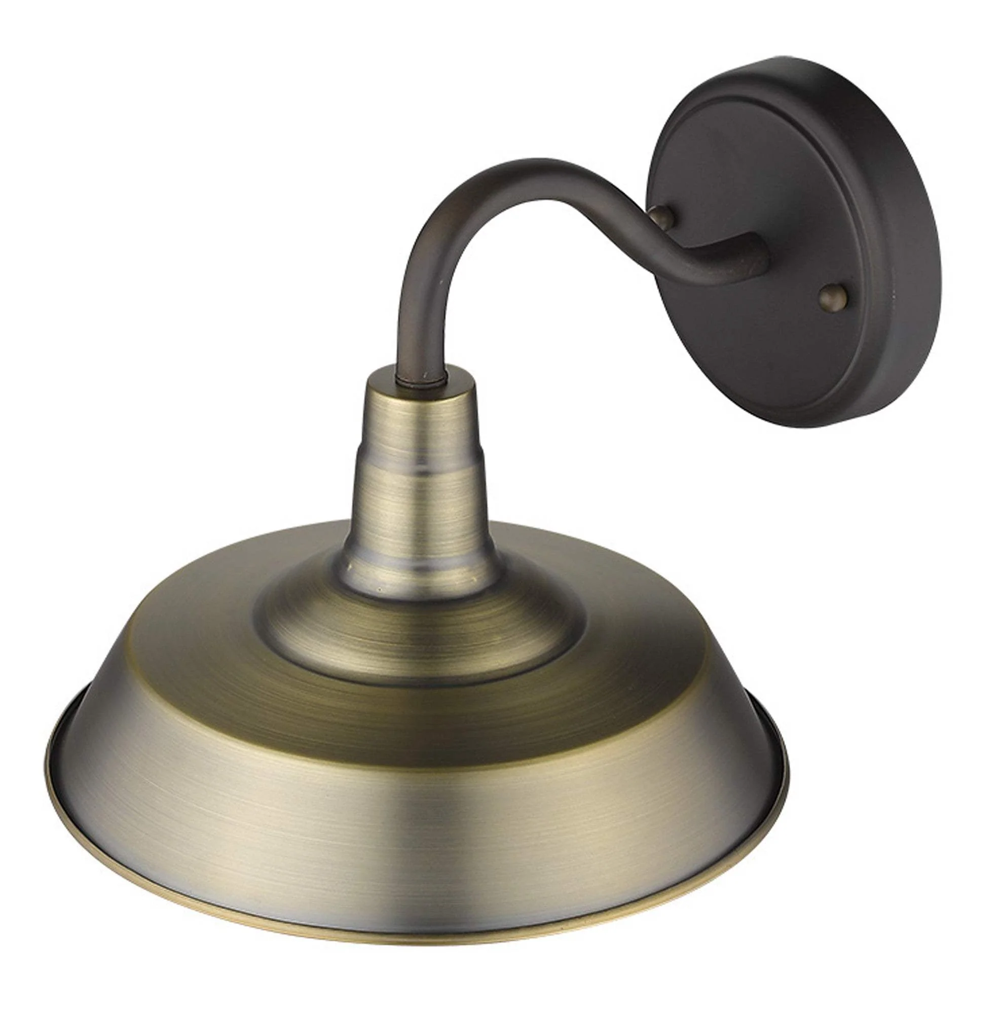 Brushed Gold Shallow Plate Shape Wall Light - Image 6