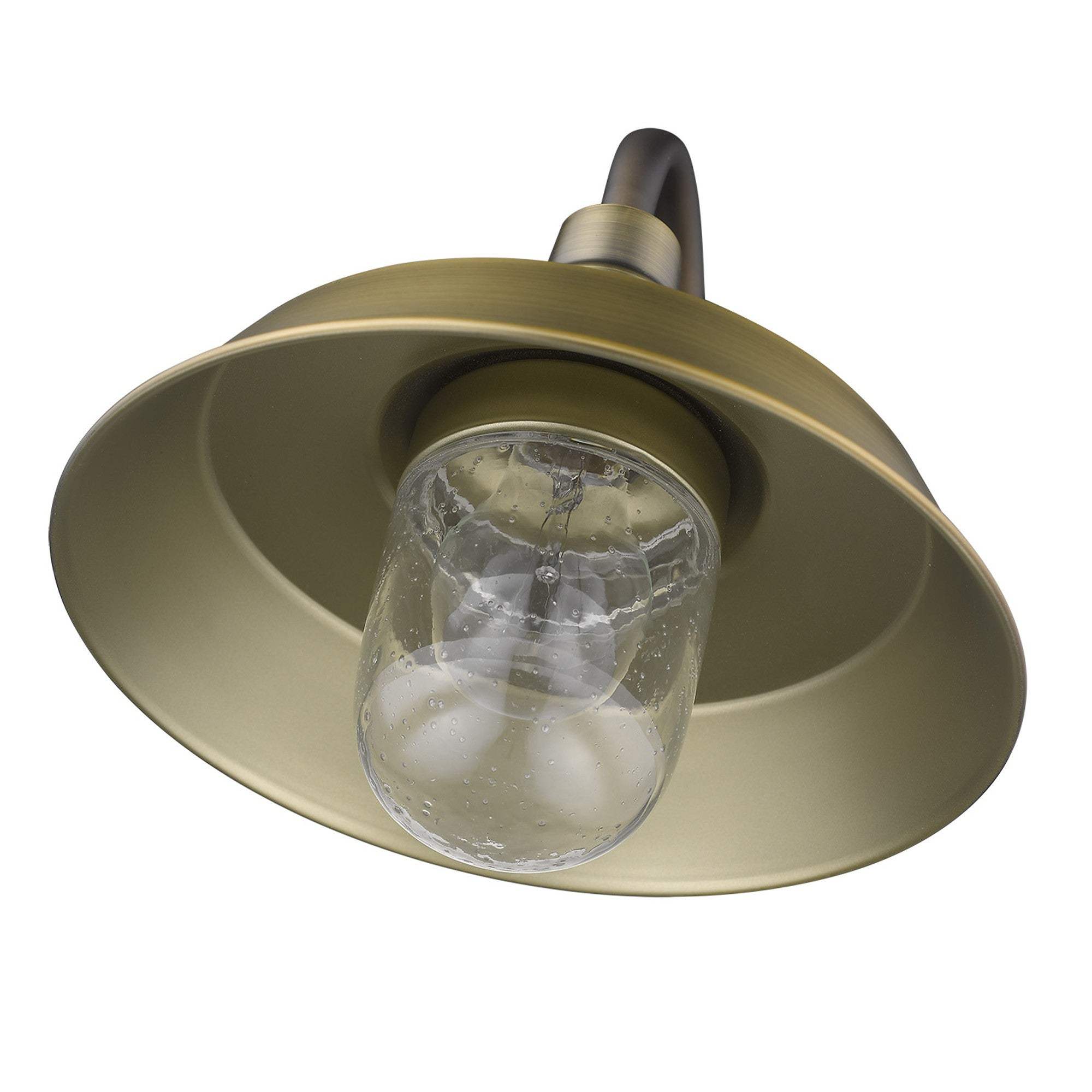 Brushed Gold Shallow Plate Shape Wall Light - Image 8