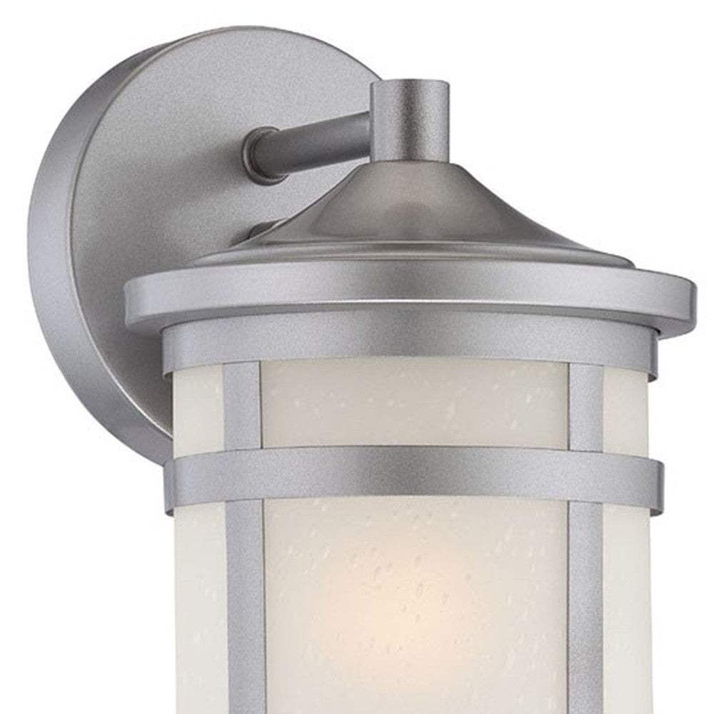 Brushed Silver Hanging Lantern Shape Wall Light - Image 4