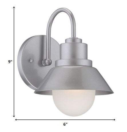 Brushed Silver Lamp Shade Wall Light - Image 6