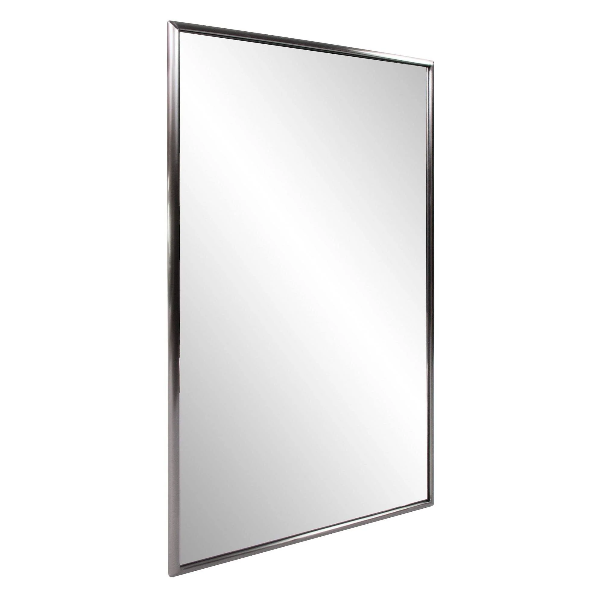 Brushed Titanium Rectangular Wall Mirror - Image 2