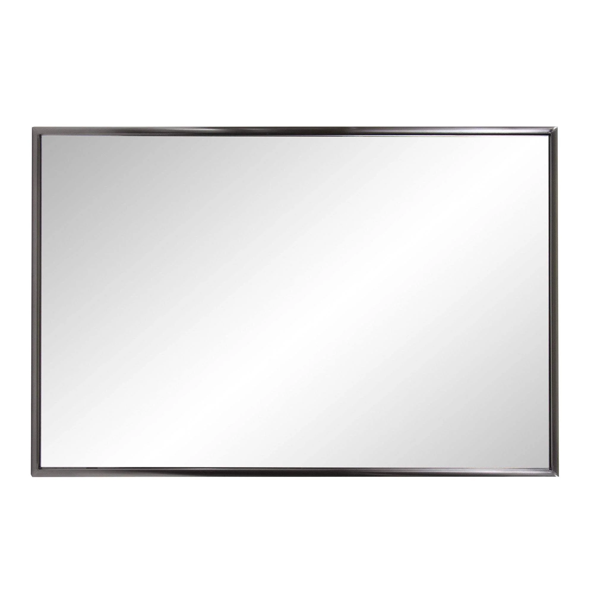 Brushed Titanium Rectangular Wall Mirror - Image 3
