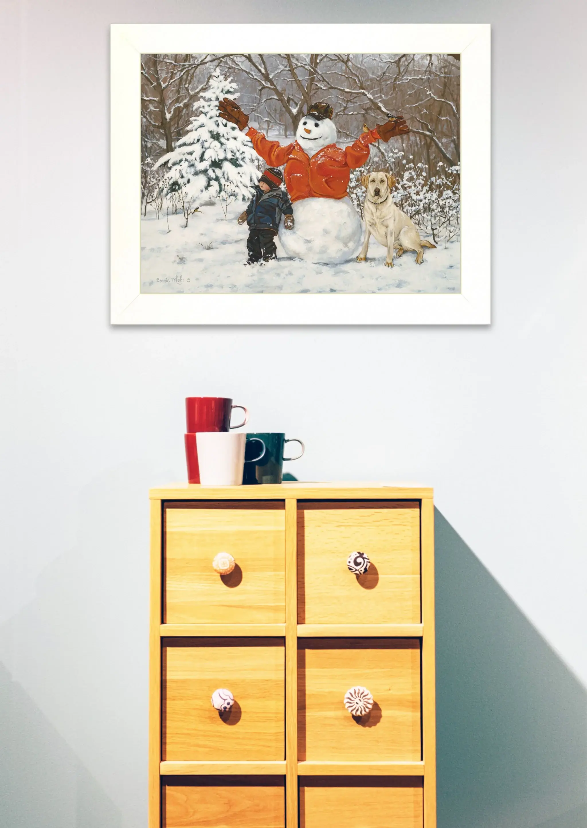 Buddies 1 White Framed Print Wall Art - Image 4