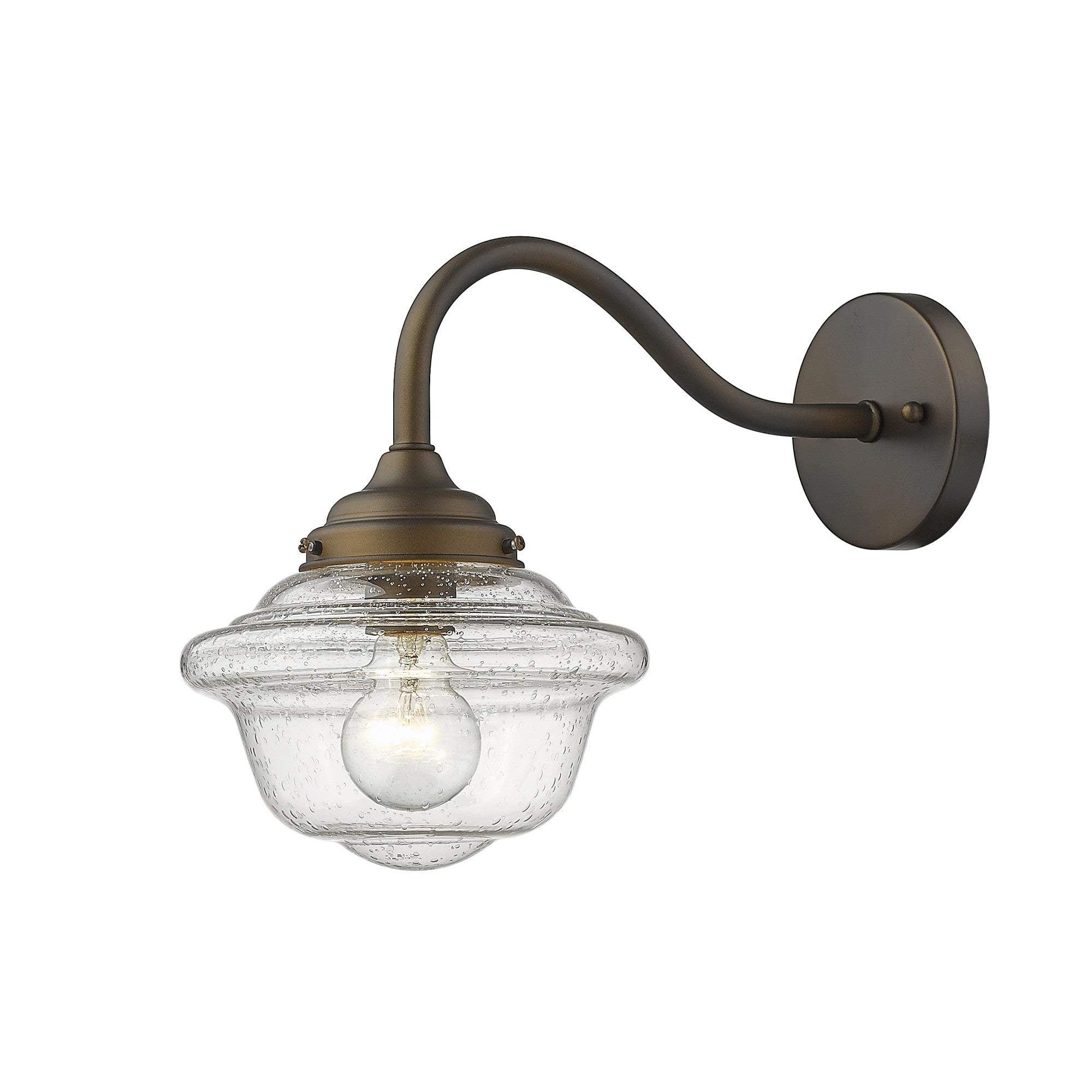 Burnished Bronze Vintage Schoolhouse Outdoor Wall Light - Image 3