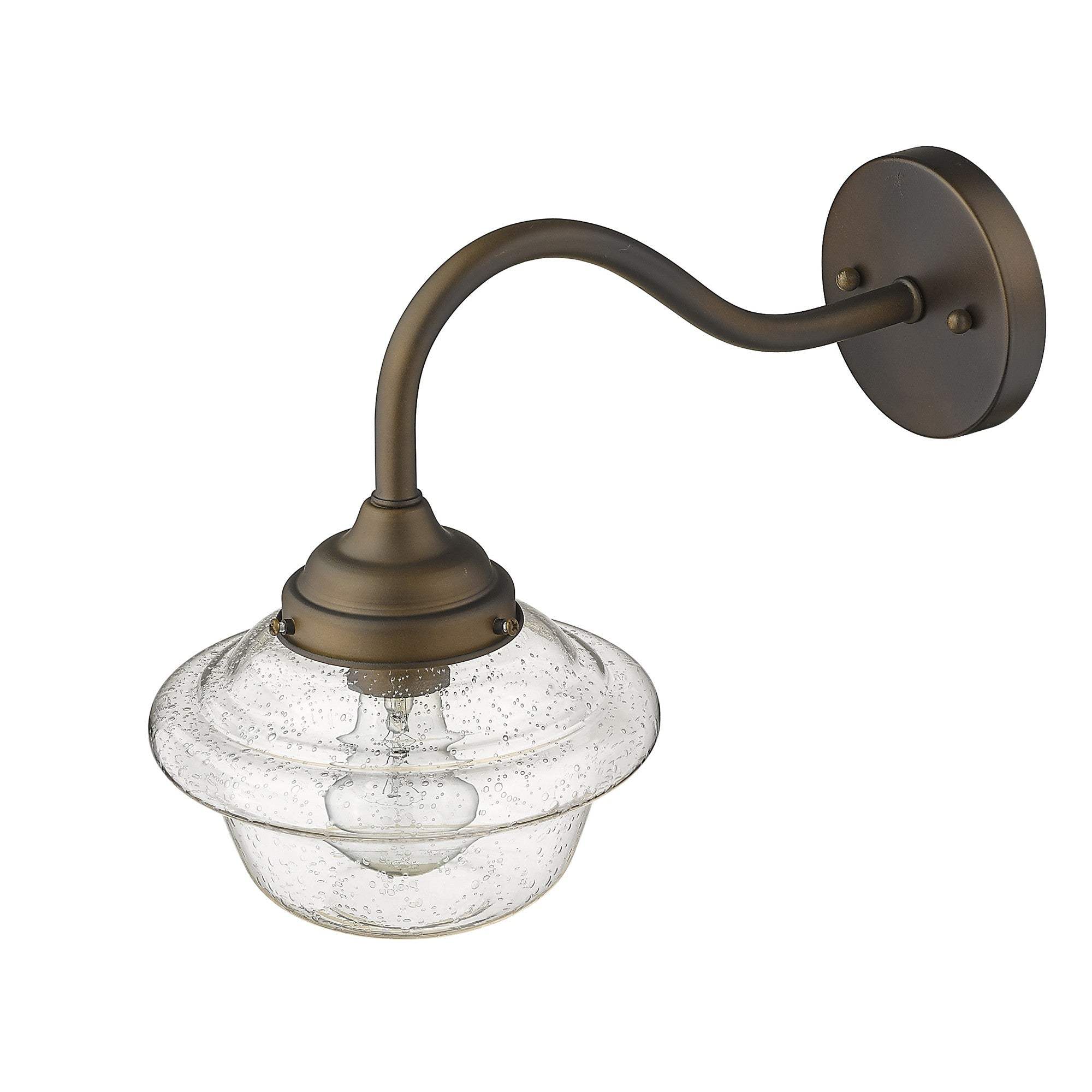 Burnished Bronze Vintage Schoolhouse Outdoor Wall Light - Image 4
