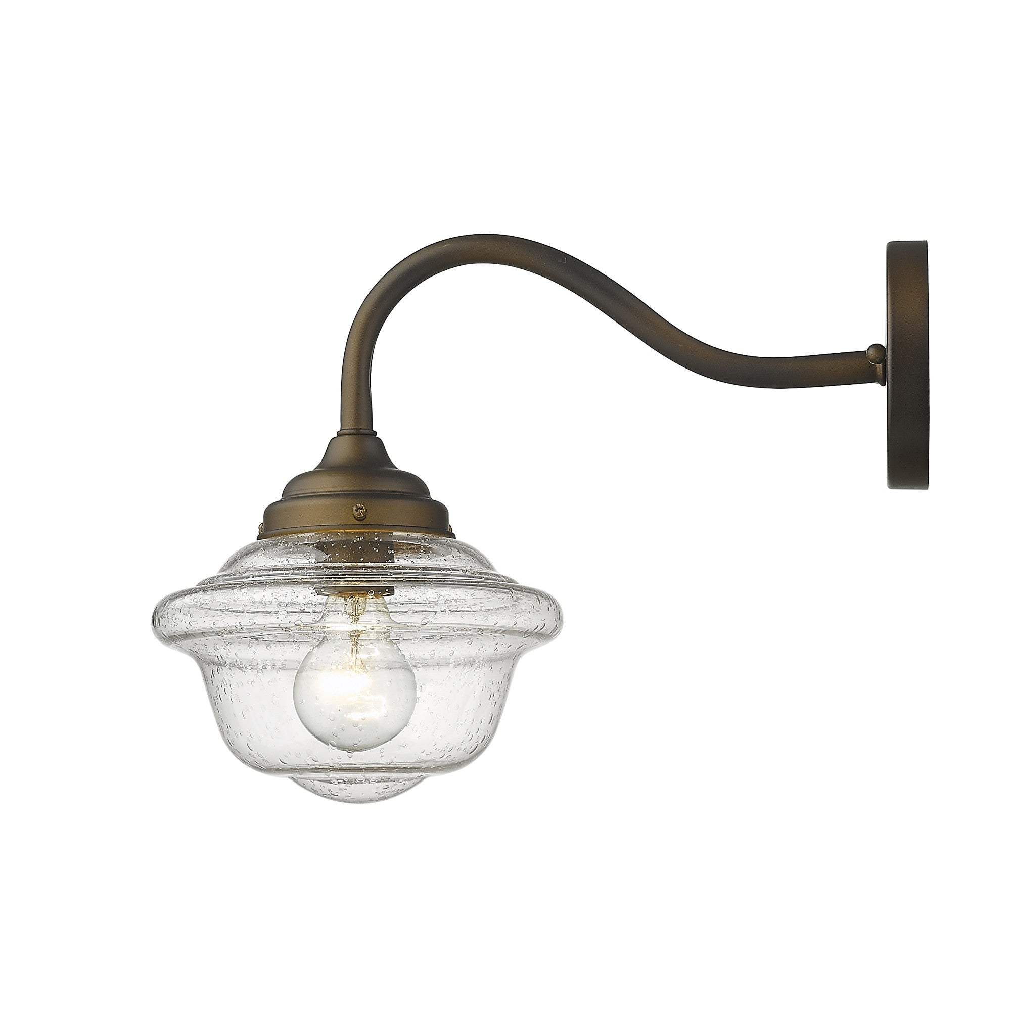 Burnished Bronze Vintage Schoolhouse Outdoor Wall Light - Image 8