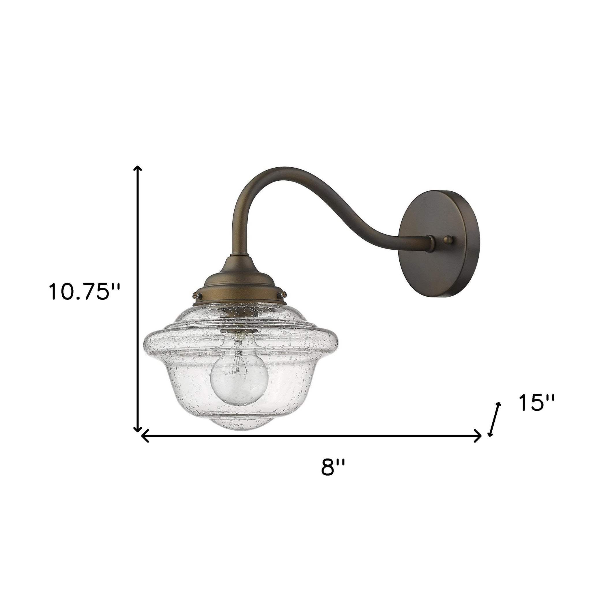 Burnished Bronze Vintage Schoolhouse Outdoor Wall Light - Image 9