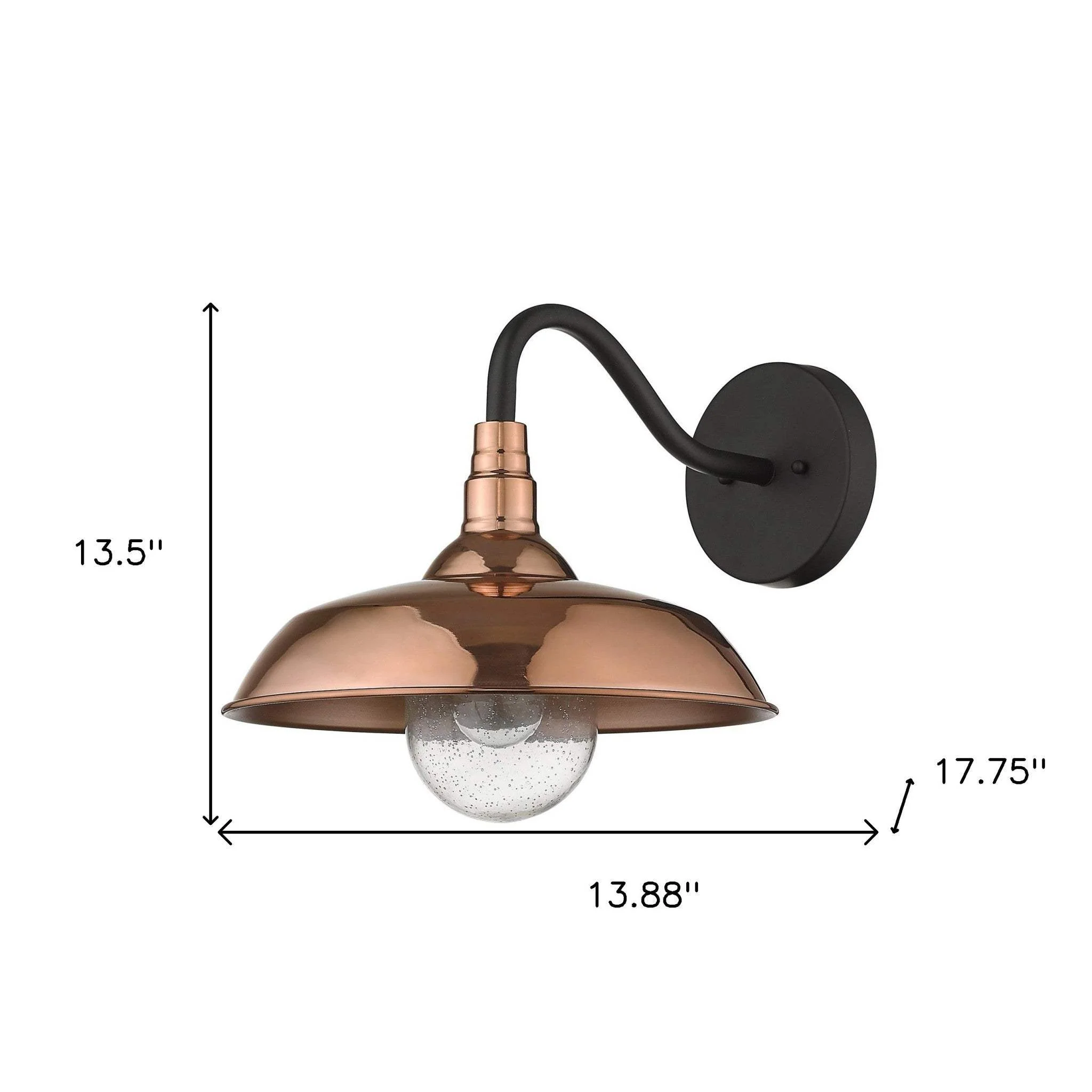 Burry 1-Light Copper Wall Light - Image 8