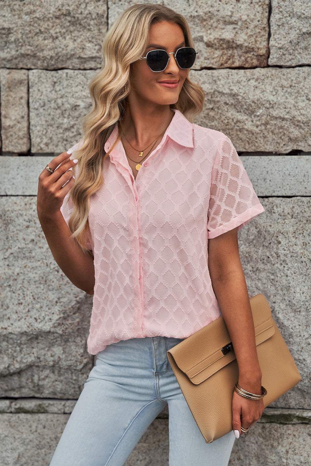 Button Up Short Sleeve Shirt - Image 4