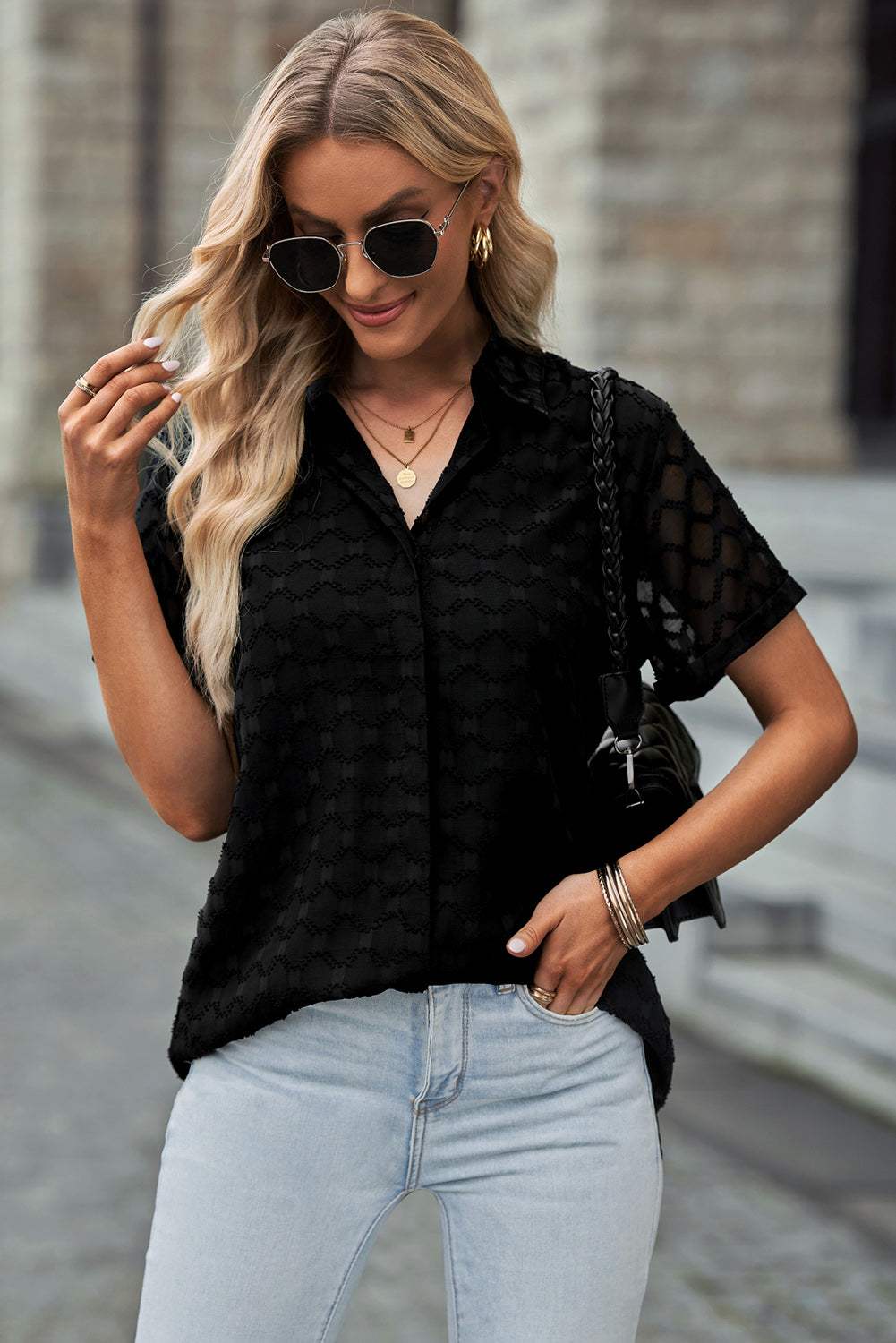 Button Up Short Sleeve Shirt - Image 7