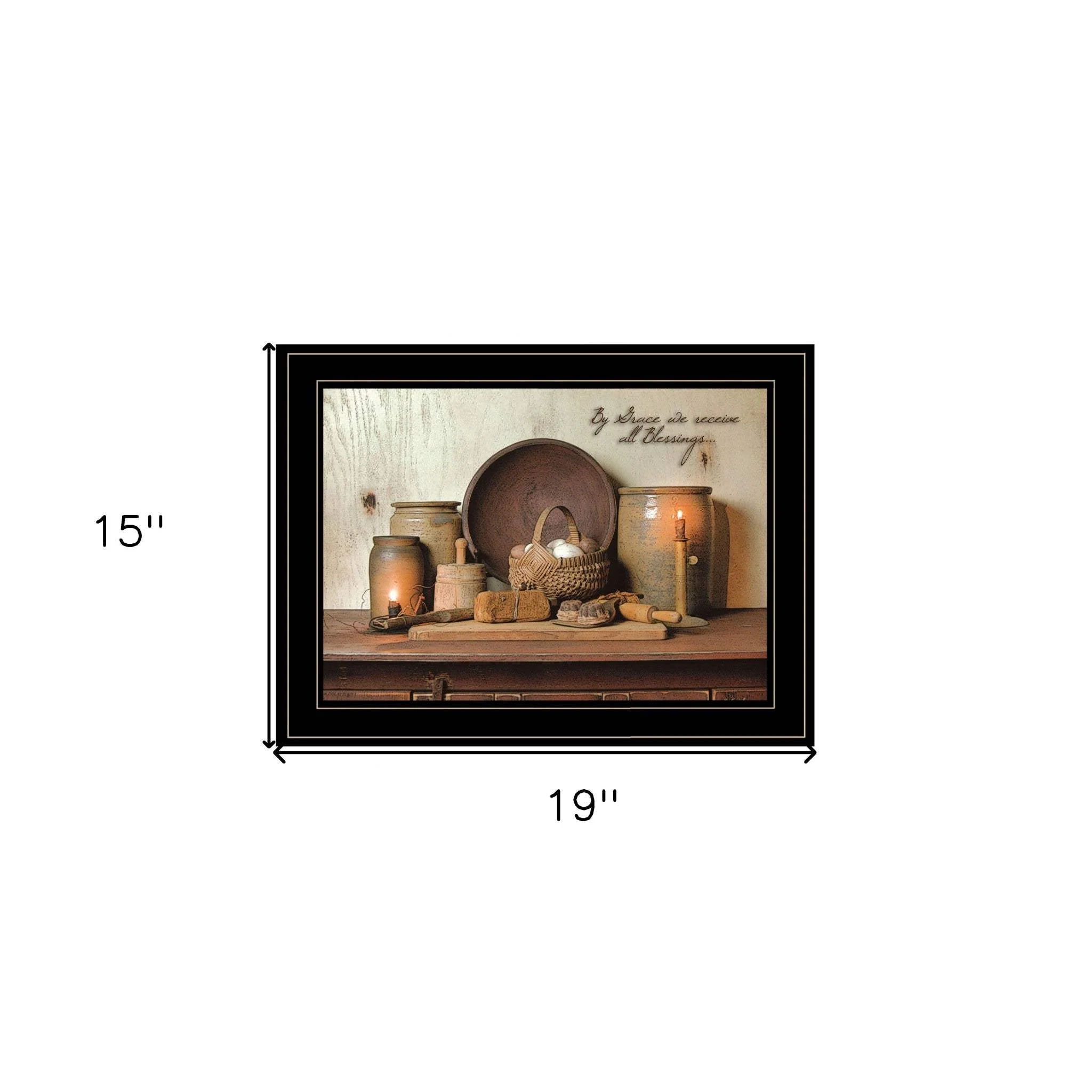 By Grace 3 Black Framed Print Kitchen Wall Art - Image 6