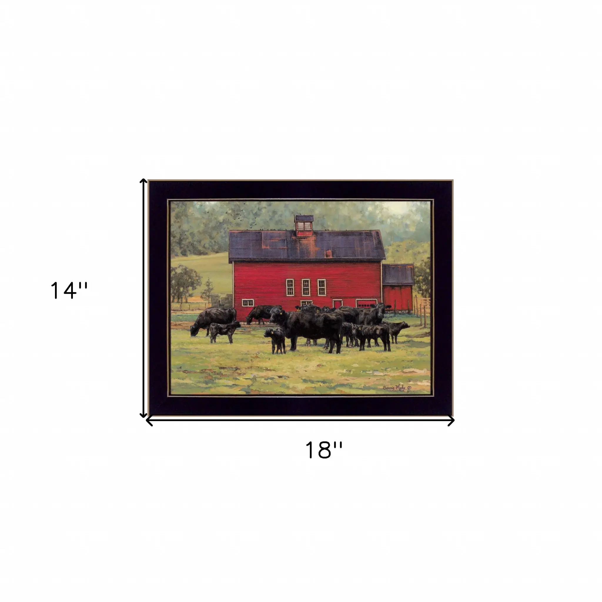 By the Red Barn Black Framed Print Wall Art - Image 6