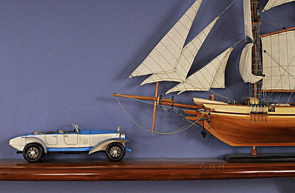 c1928 Sports Rolls Royce Phantom Car Model Sculpture - Image 2