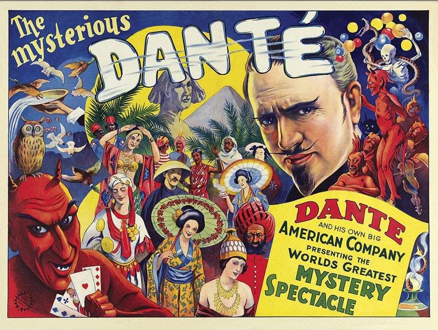 c1931 Mysterious Dante Vintage Magic Unframed Print Wall Art - Image 2
