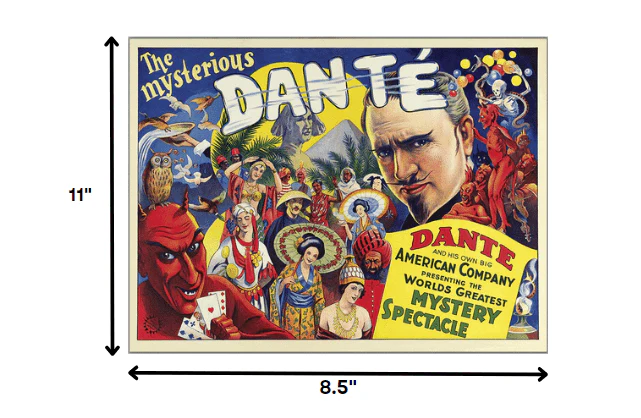 c1931 Mysterious Dante Vintage Magic Unframed Print Wall Art - Image 6